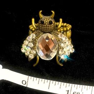 Set of 3 vintage style adjustable statement/cocktail rings